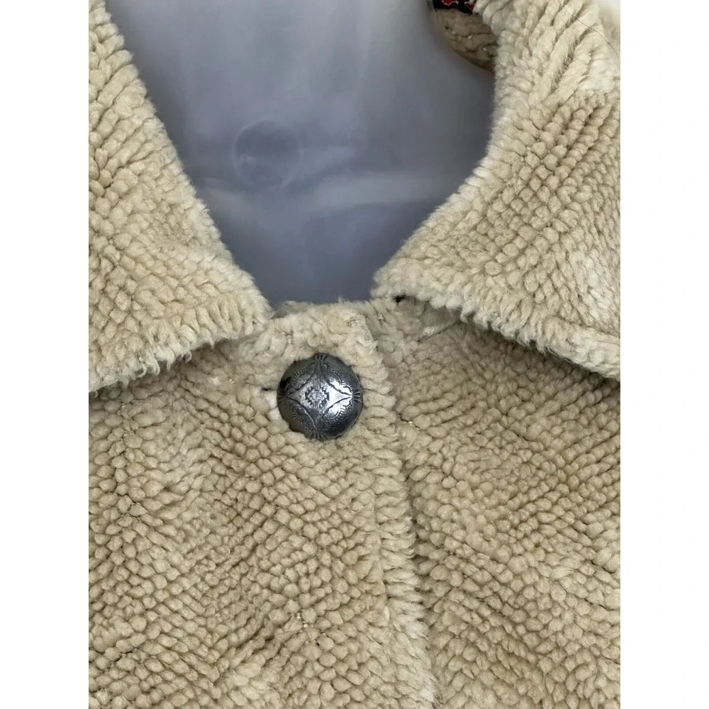 Vintage Tsunami Jacket Women Large Beige‎ Horse Equestrian Fleece Western Concho